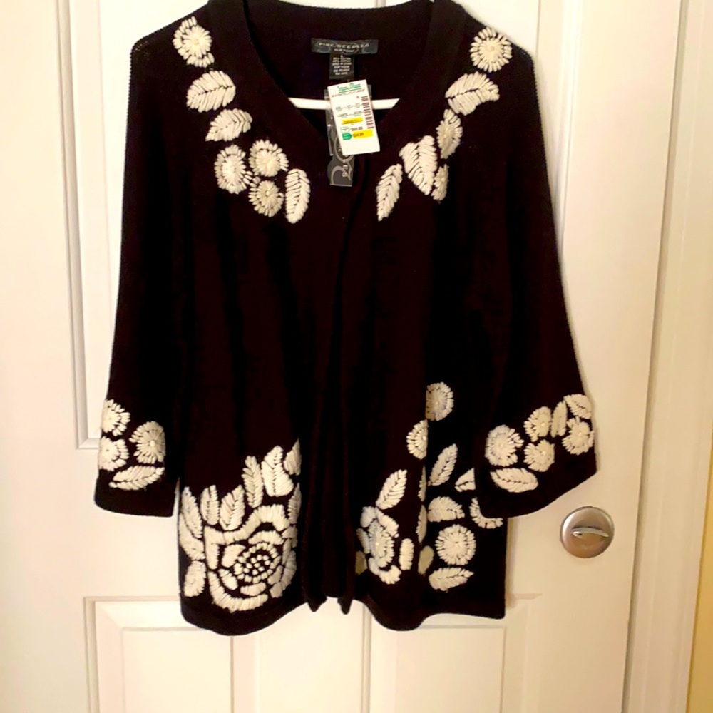 Black and white sweater
